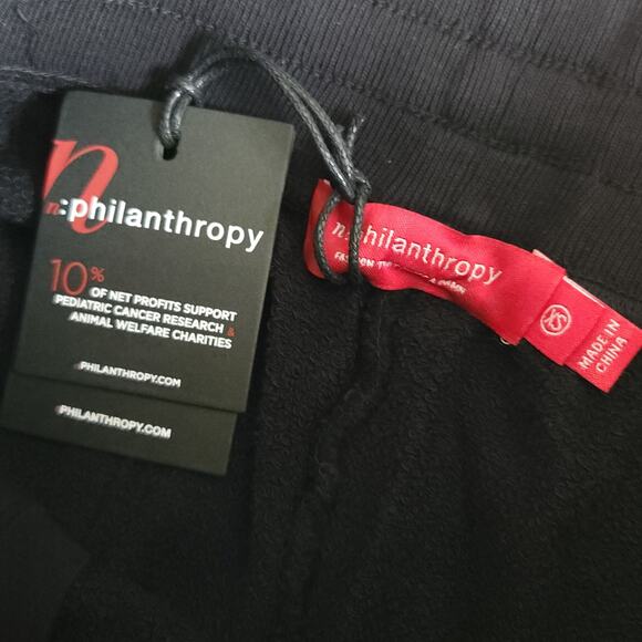 n:PHILANTHROPY Coco destroyed distressed sweat shorts in vintage black Sz XS NEW - Picture 6 of 10